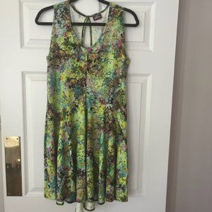 SALAAM AMELIA BRIGHT MULTICOLOR 3/4 SLEEVE TUNIC SIZE L 12-14